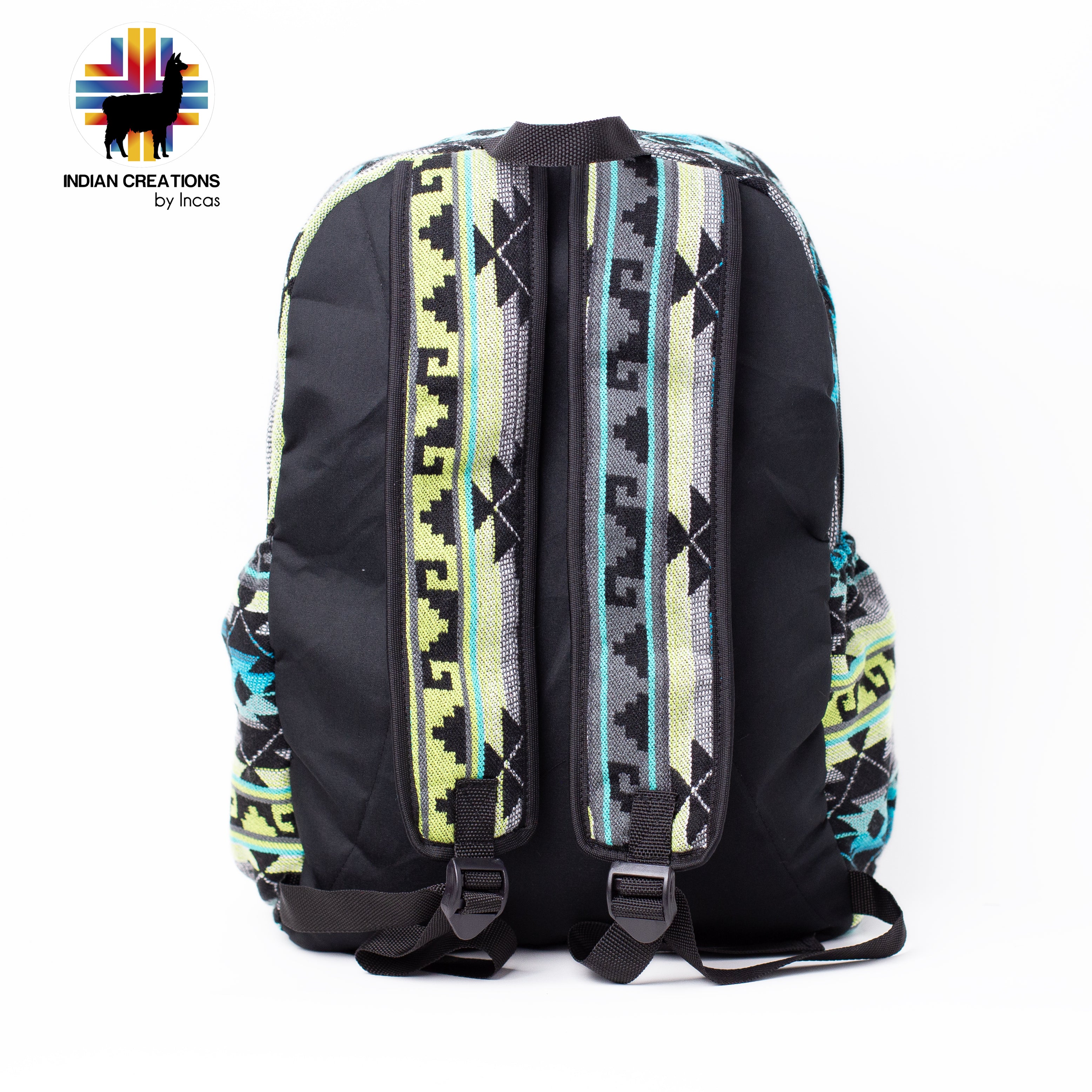 Harbor Gray Geometric Desing Handmade Backpack