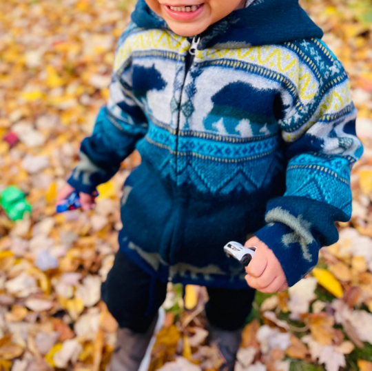 Sweet Dream Bear Handmade Native Alpaca Toddlers/Kids Jacket