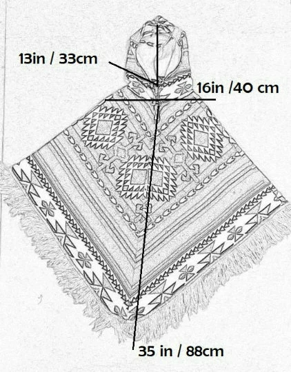 V-Shaped Alpaca Poncho